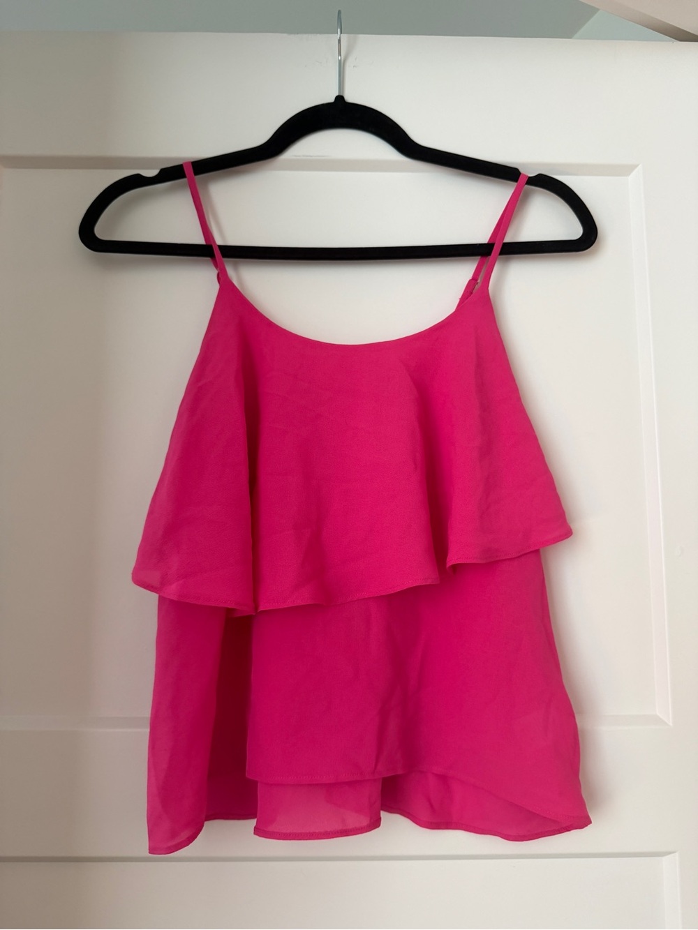 River Island Hot Pink Layered Ruffle Camisole